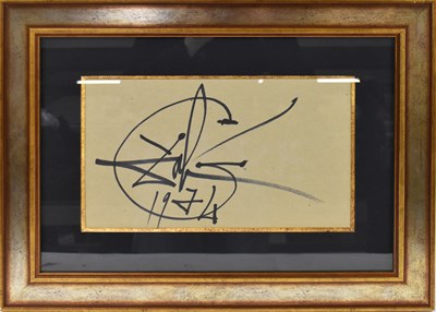 Lot 181 - SALVADOR DALI; an unusual artwork formed of...