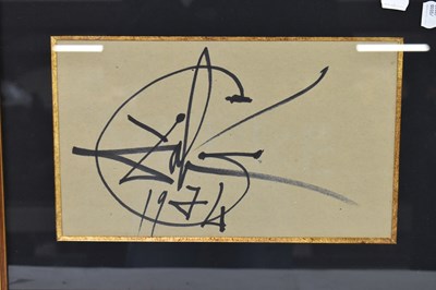 Lot 181 - SALVADOR DALI; an unusual artwork formed of...