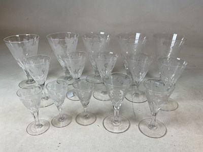 Lot 408 - A part suite of early 19th century clear...