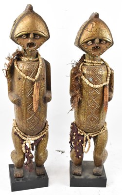 Lot 17 - A large pair of Ambété fetish figures, Gabon,...