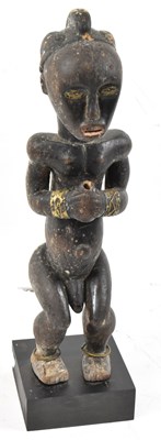 Lot 23 - A Fang reliquary figure, Gabon, applied with...