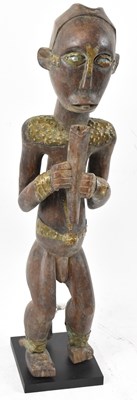 Lot 25 - A Fang reliquary figure, Gabon, applied with...