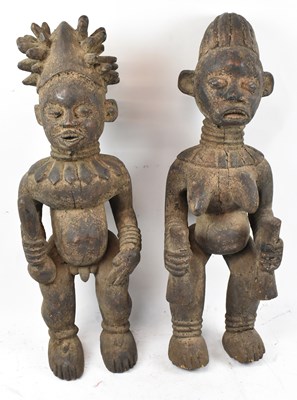 Lot 47 - A Bamileke, Cameroon, figures of Chief and...