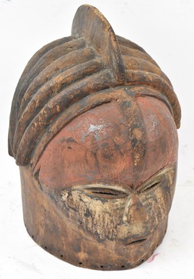 Lot 74 - A Sowei Sande, Sierra Leone, helmet mask with...