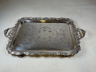 Lot 416 - A good and large silver plated and white metal...