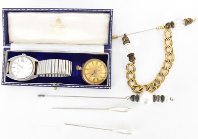Lot 1296 - GARRARD; a gentlemen's automatic stainless...