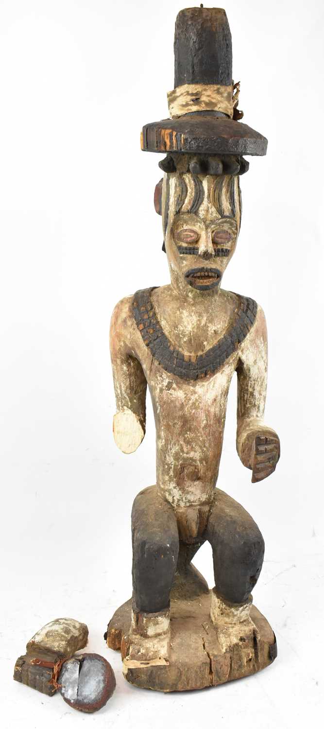 Lot 106 - An Ogoni, Nigeria, large seated figure with...