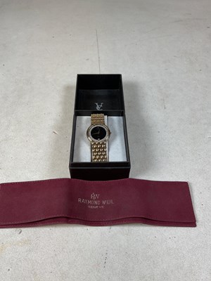 Lot 368 - RAYMOND WEIL; a Fidélio gold plated wristwatch...