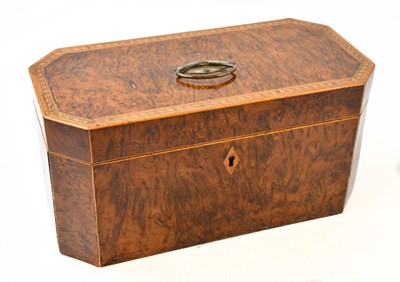 Lot 1001 - A 19th century yew wood, burr yew, and inlaid...