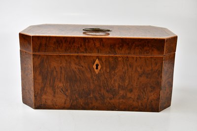 Lot 1001 - A 19th century yew wood, burr yew, and inlaid...