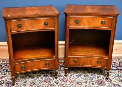 Lot 2590 - A pair of modern two drawer bed side cabinets,...