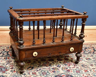 Lot 2505 - A 19th century burr walnut Canterbury with...
