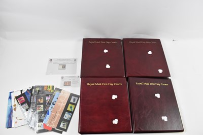 Lot 842 - GB; four albums of QE II FDCs from 1986 to 2003 plus fourteen loose press packs.