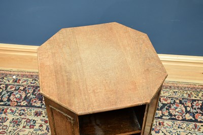 Lot 2499 - A 1930s oak octagonal side table, 57cm x 55cm...
