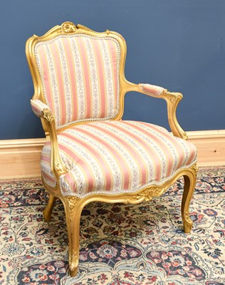 Lot 2413 - A 19th century French giltwood chair...