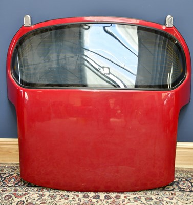 Lot 14 - The hood from a red Mazda MX5.
