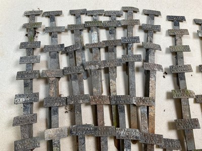Lot 570 - A large collection of galvanised plant markers