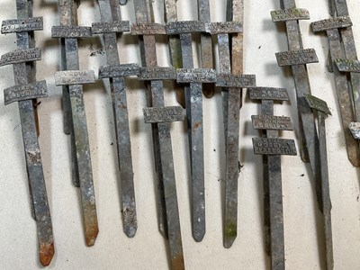 Lot 570 - A large collection of galvanised plant markers