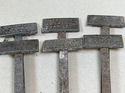 Lot 570 - A large collection of galvanised plant markers