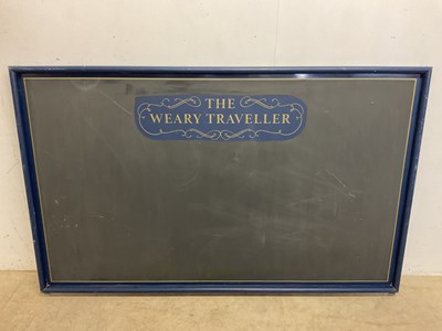 Lot 529 - A large aluminium backed black board with 'The...