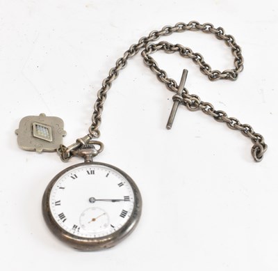 Lot 683 - A George V hallmarked silver open face pocket...