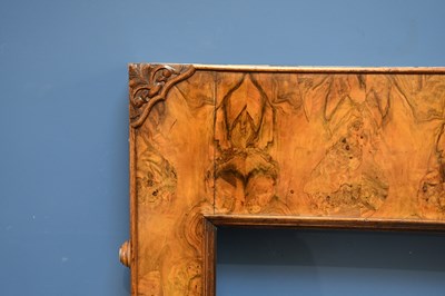 Lot 1626 - A 1940s walnut fire surround, height 136cm,...