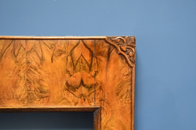 Lot 1626 - A 1940s walnut fire surround, height 136cm,...
