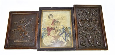 Lot 2244 - A 19th century needlework panel representing...