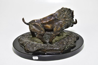 Lot 2127 - AFTER BILL MATHER; a modern bronze sculpture...