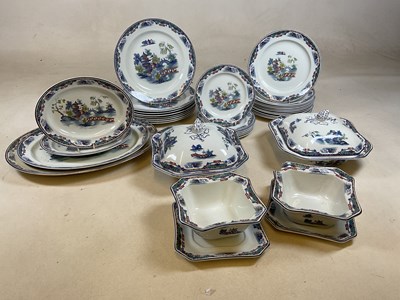 Lot 256 - A transfer printed china dinner service by...