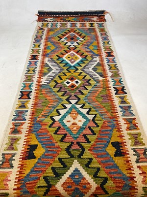 Lot 430 - A Chobi Kilim runner, 190cm x 65cm