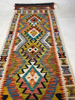 Lot 430 - A Chobi Kilim runner, 190cm x 65cm