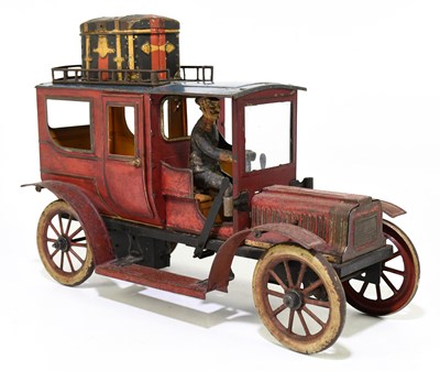 Lot 22 - CARETTE; a vintage German tinplate clockwork...