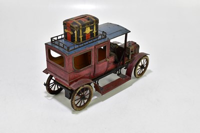 Lot 22 - CARETTE; a vintage German tinplate clockwork...