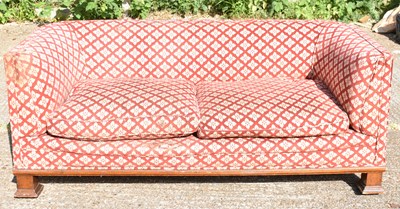Lot 11 - A late 19th century upholstered Chesterfield...
