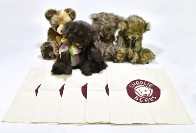 Lot 112 - CHARLIE BEARS; four teddy bears comprising...