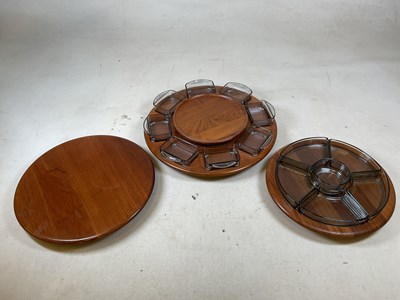Lot 549 - DIGSMED OF DENMARK; three teak lazy Susan's...