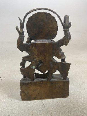 Lot 240 - An antique bronze Ganesh statue, height 24cm.