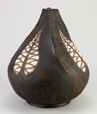 Lot 594 - MURIEL WRIGHT (1914-2003); a stoneware lamp...