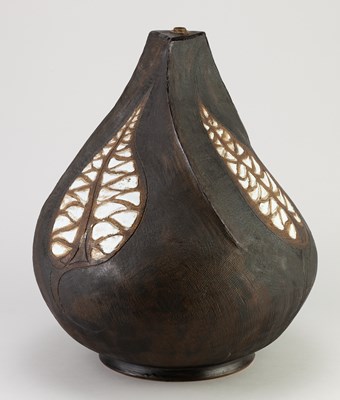 Lot 594 - MURIEL WRIGHT (1914-2003); a stoneware lamp...