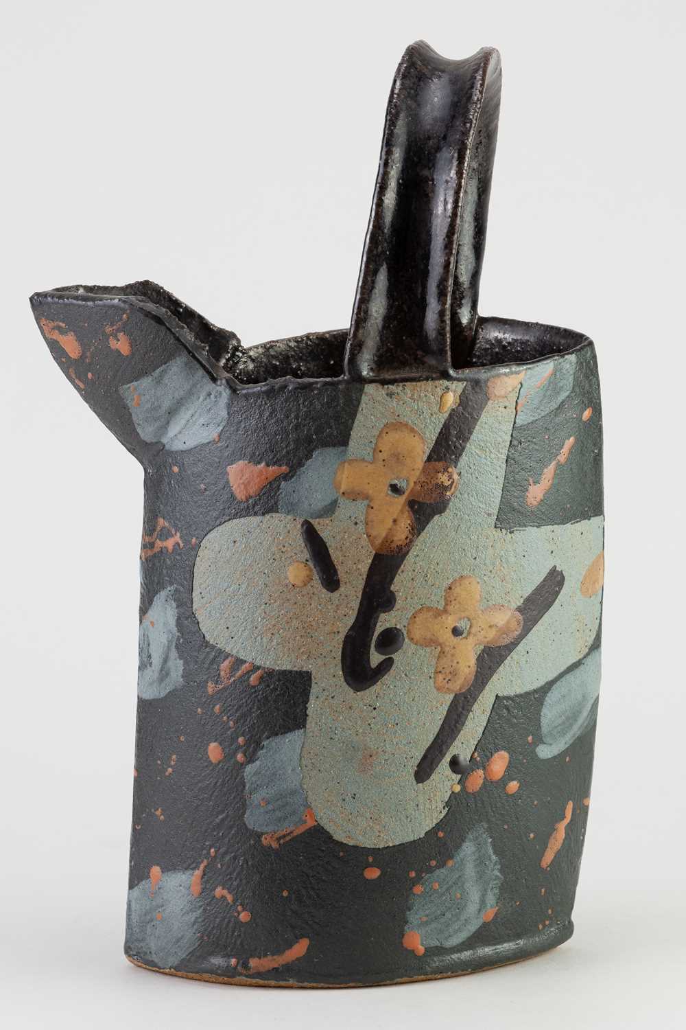 Lot 475 - JOHN MALTBY (1936-2020); a tall stoneware jug...