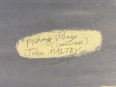 Lot 482 - JOHN MALTBY (1936-2020); 'Fishing Village...