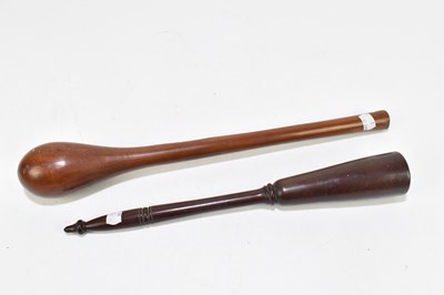 Lot 79 - A 19th century turned lignum vitae truncheon