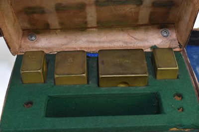 Lot 215 - A collection of part cased brass weights