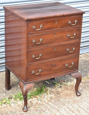 Lot 5 - A 19th century mahogany four drawer chest on...