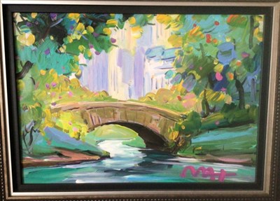 Lot 109 - PETER MAX (American, born 1937); oil on canvas,...