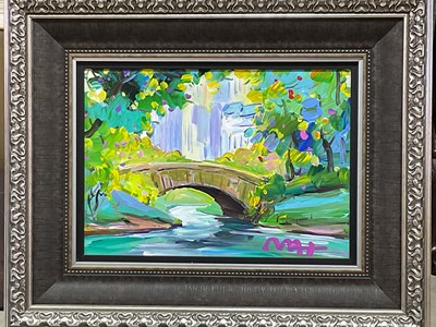 Lot 109 - PETER MAX (American, born 1937); oil on canvas,...