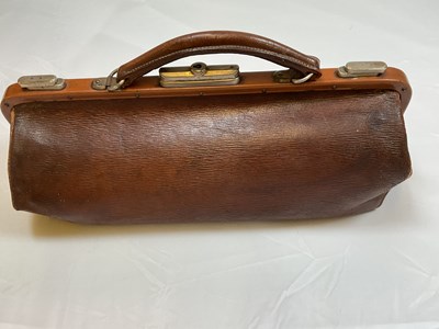 Lot 54 - A small vintage leather 'Gladstone' bag...