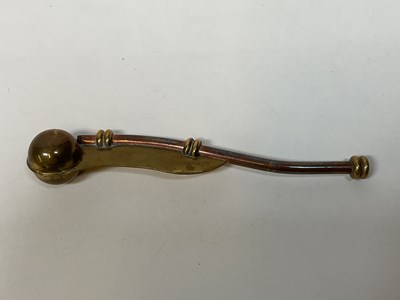 Lot 172 - A 20th century copper and brass bosun's...