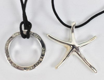 Lot 639 - TIFFANY & CO; two hallmarked silver necklaces...